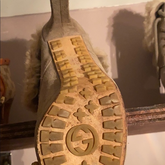 Gucci suede grey booties 38.5 - Picture 3 of 5